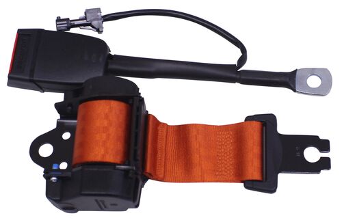 seat belt 'orange w/interlock product photo Front View L